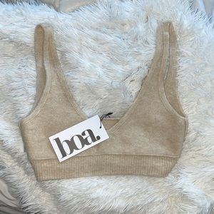 BOA Light Beige Knit Crop atop/Bralet